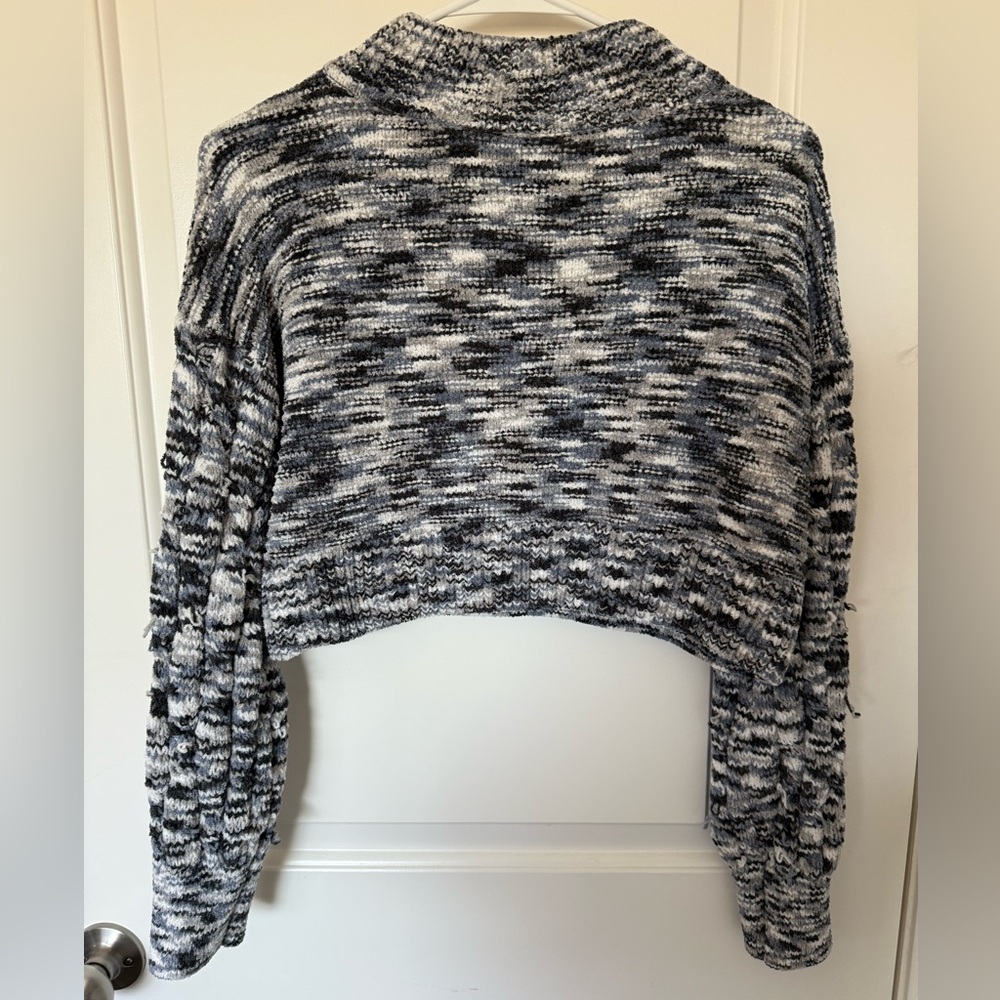 Hippie Rose Black and White Cowl Neck Sweater